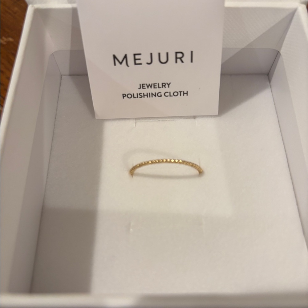 Mejuri Beaded Ring, 14k gold, size 10